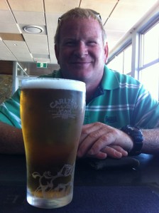 Craig enjoying a cold one on Australia Day
