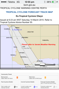 The forecast path of downgraded storm